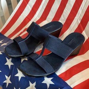 Sahara Slip on wedges, cushioned, Size 8, pre-owned.